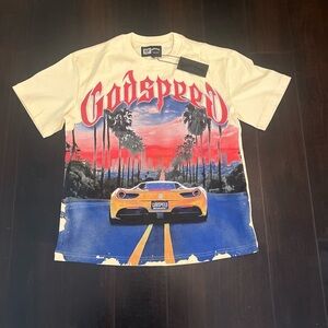 Godspeed Graphic Tee - Cream and Red